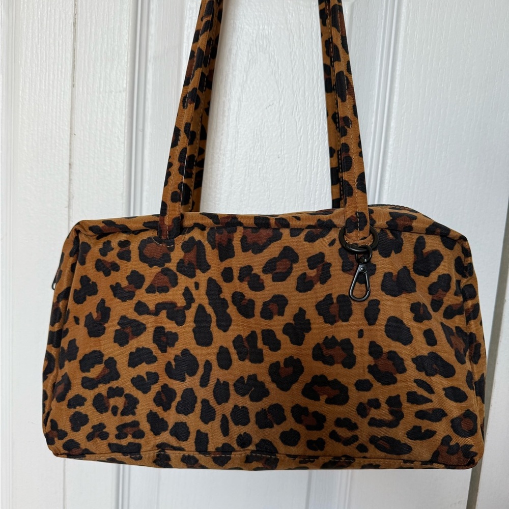 Baggu Leopard Nylon Bowler Bag